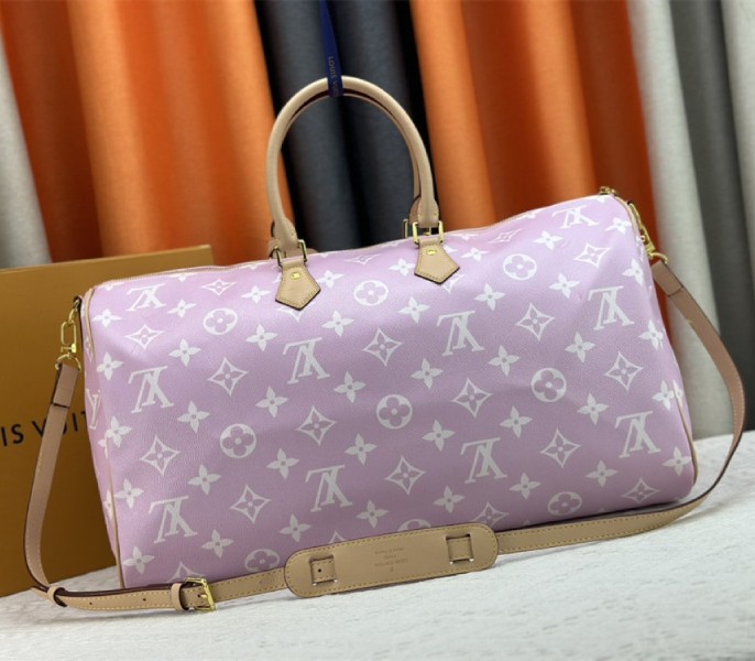 Louis Vuitton Speedy P9 Bandouliere 50 Bag In Light Hot Pink