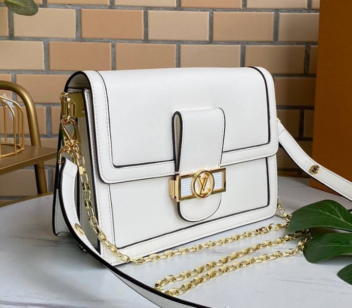 Louis Vuitton Dauphine Lugano MM Off Bag In Off-White