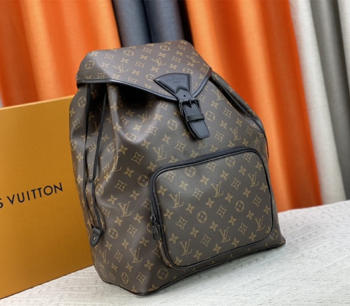 Louis Vuitton Monogram Canvas Montsouris Backpack In Black