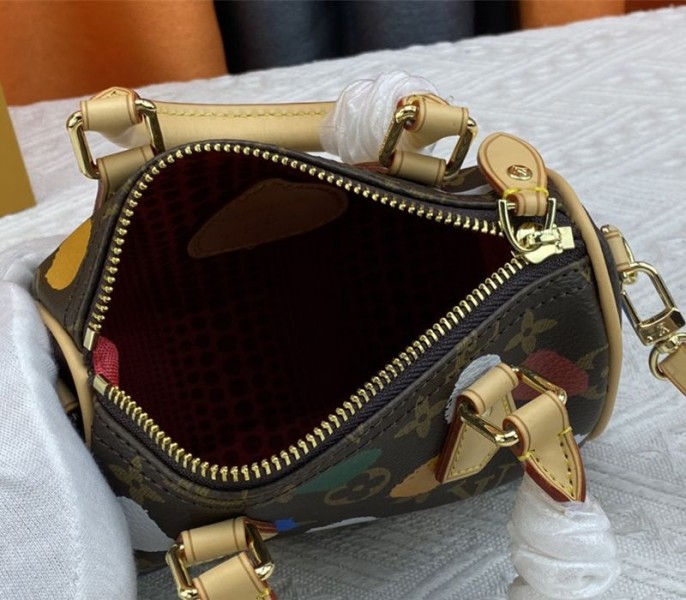Louis Vuitton X YK Monogram Canvas Nano Speedy Handbag