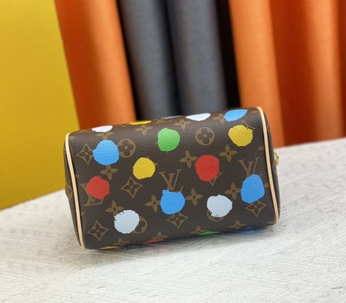 Louis Vuitton X YK Monogram Canvas Speedy 20 Handbag With Textile Strap In Style 1