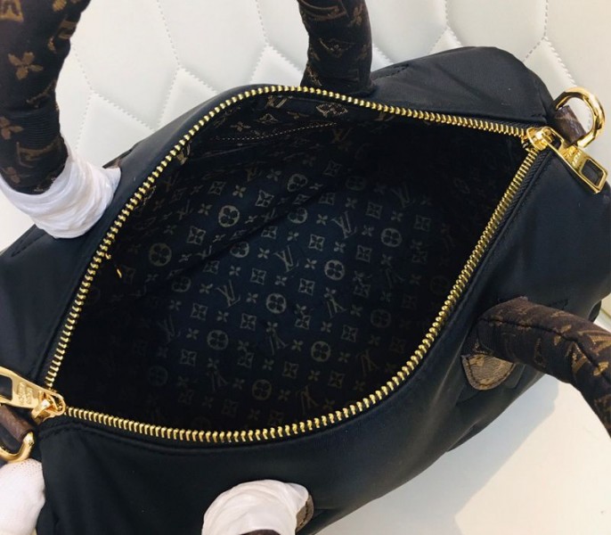 Louis Vuitton Econyl Regenerated Nylon Speedy Bandouliere 30 Handbag In Black