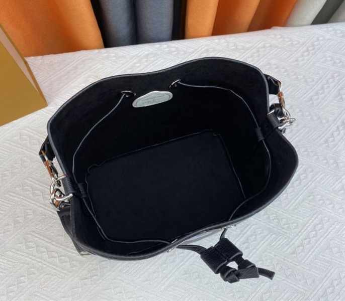 Louis Vuitton X YK NeoNoe MM Black Tote In White Infinity Dots