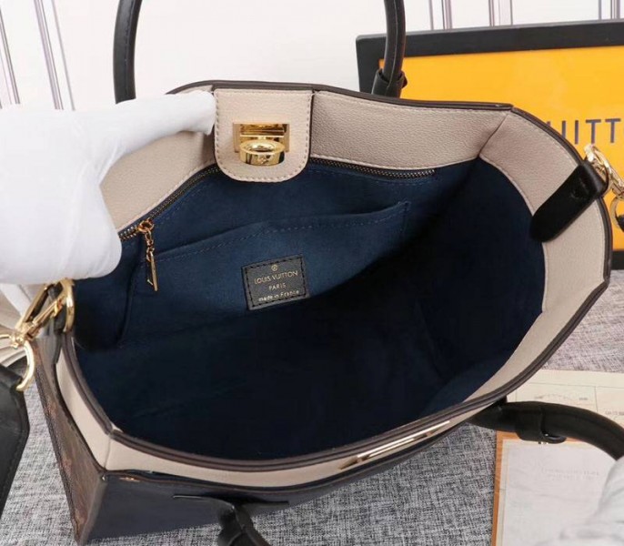 Louis Vuitton On My Side Bag In Navy Blue