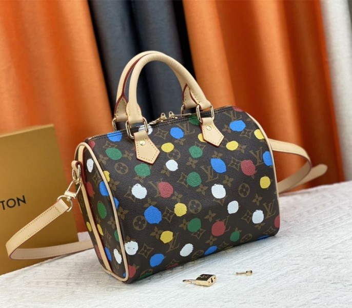Louis Vuitton X YK Monogram Canvas Speedy Bandouliere 25 Handbag