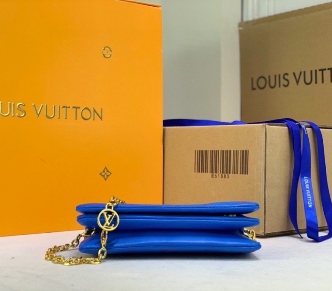 Louis Vuitton Coussin Pochette In Blue And Red