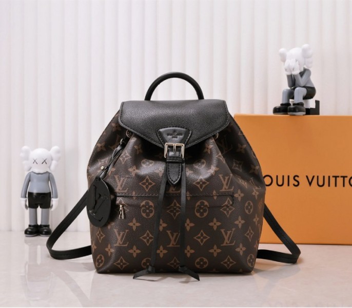 Louis Vuitton Monogram Canvas Montsouris PM Backpack In Black