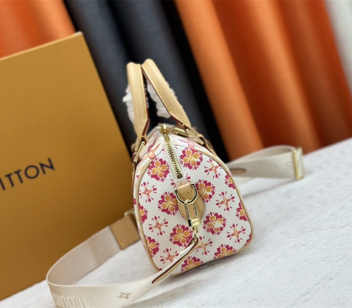 Louis Vuitton LV By The Pool Monogram Tiles Canvas Speedy Bandouliere 20 Bag In Coral