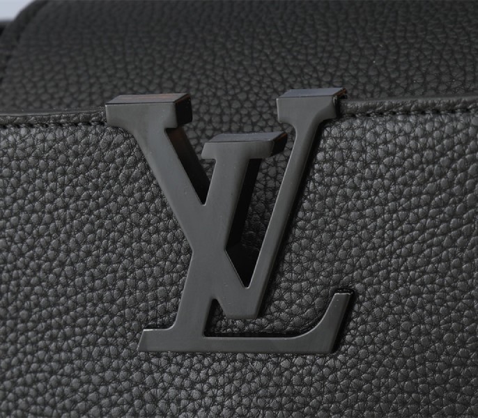 Louis Vuitton Capucines East-West MM Handbag In All Black