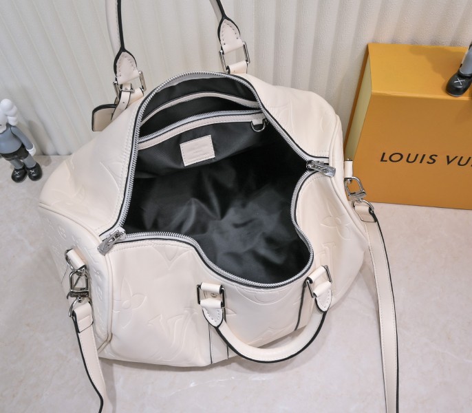 Monogram Empreinte Keepall Bandouliere 45 In Cream