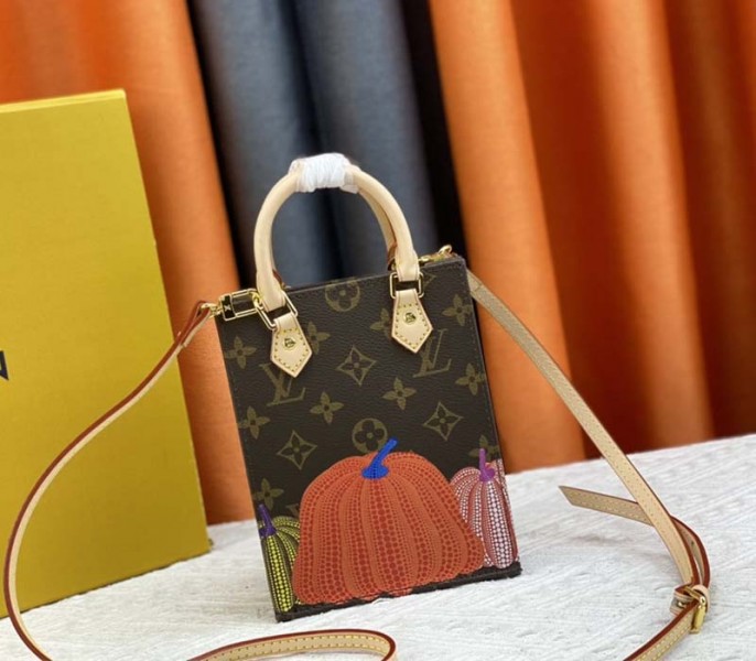 Louis Vuitton X YK Monogram Canvas Petit Sac Plat In Pumpkin
