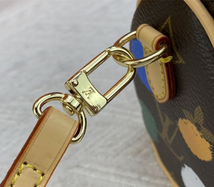 Louis Vuitton X YK Monogram Canvas Nano Speedy Handbag