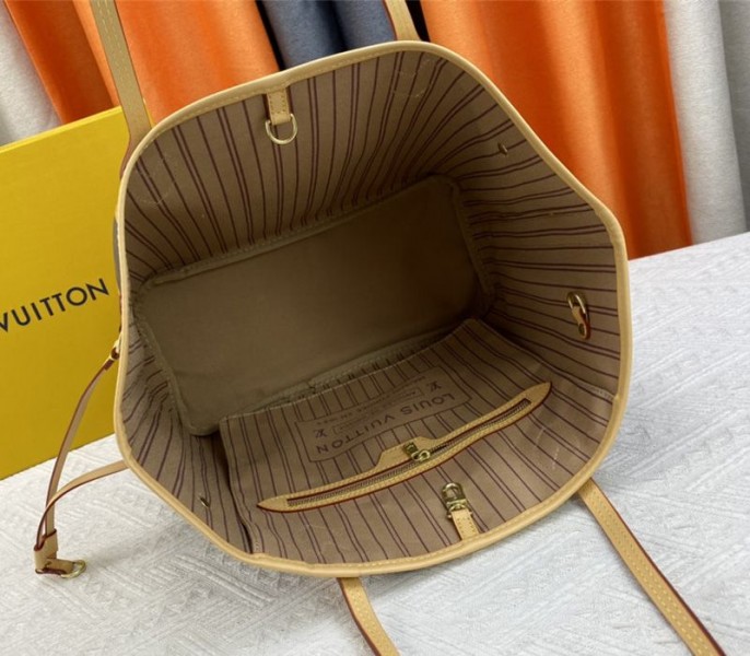 Louis Vuitton Monogram Canvas Neverfull MM Tote With Puppies