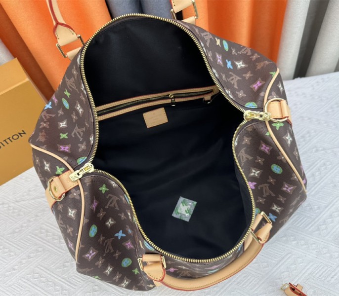 Louis Vuitton Monogram Craggy Keepall Travel 50 Bag In Chocolate