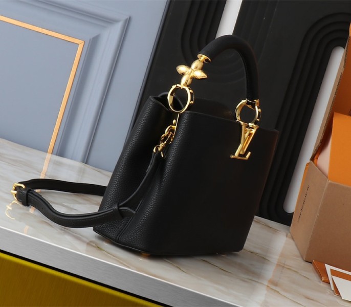 Louis Vuitton Capucines BB Handbag In Black