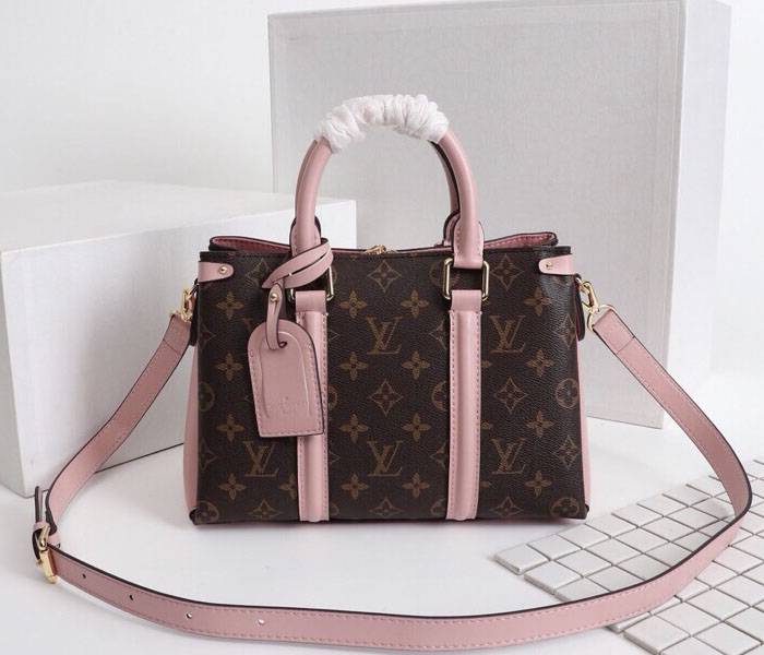 Louis Vuitton Monogram Canvas Soufflot BB Bag In Peach