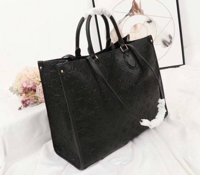 Louis Vuitton Monogram Empreinte Onthego GM Tote In Black