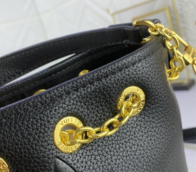 Louis Vuitton Monogram Empreinte Leather Bundle Bag In Black