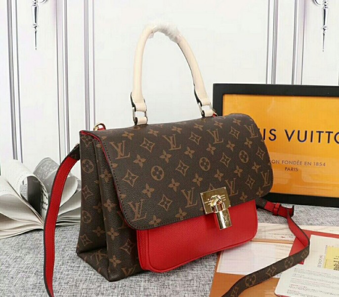Louis Vuitton Monogram Canvas Marignan Bag In Coquelicot Red