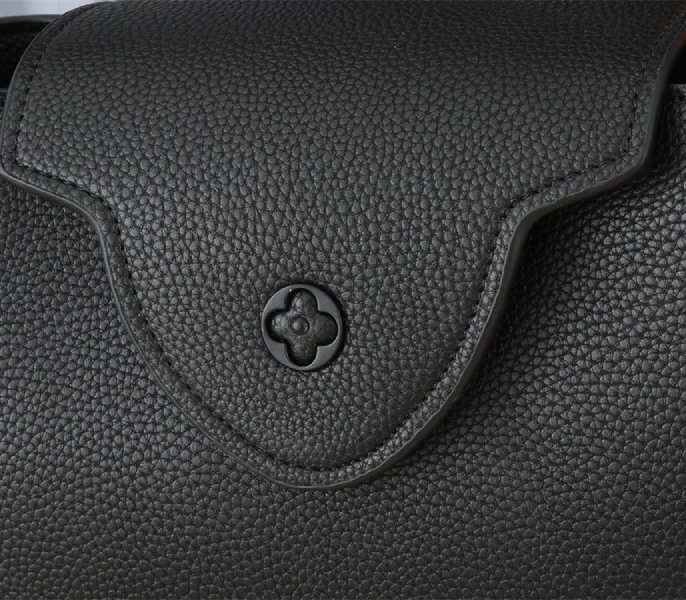 Louis Vuitton Capucines East-West MM Handbag In All Black