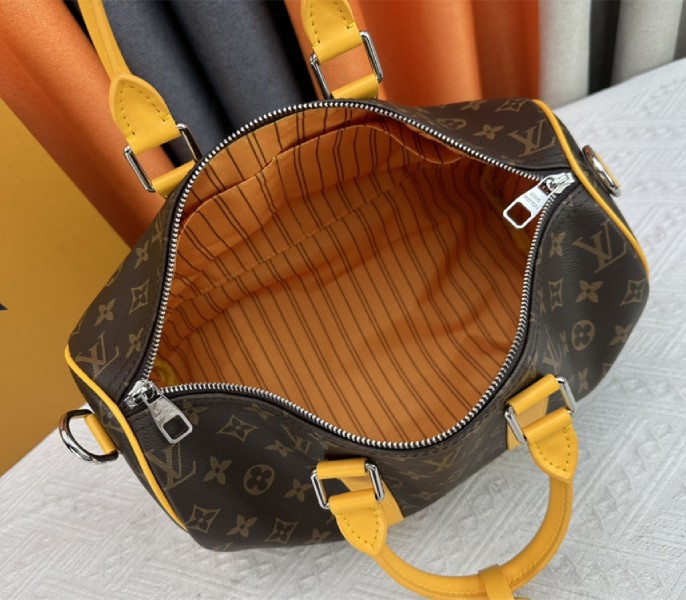 Louis Vuitton Monogram Macassar Canvas Keepall Bandouliere 35 In Safran Yellow