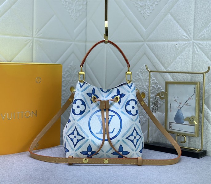 Louis Vuitton LV By The Pool Monogram Tiles Canvas NeoNoe BB Bag In Lagoon Blue