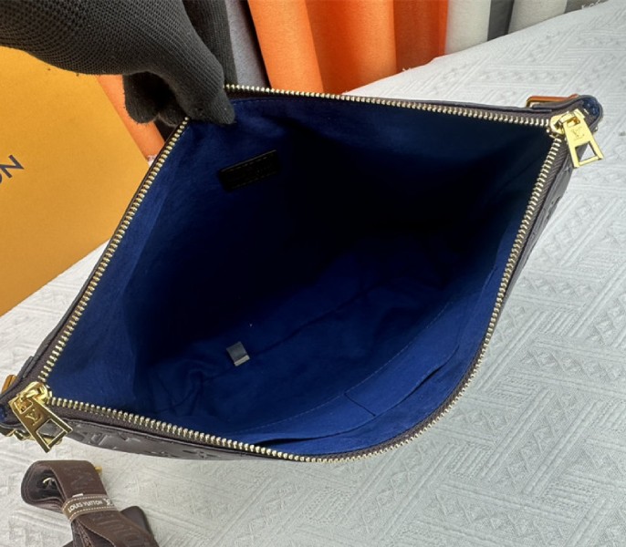 Louis Vuitton Monogram Empreinte Coussin MM Hobo In Chocolate