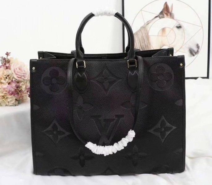 Louis Vuitton Monogram Empreinte Giant Onthego GM Tote In Black