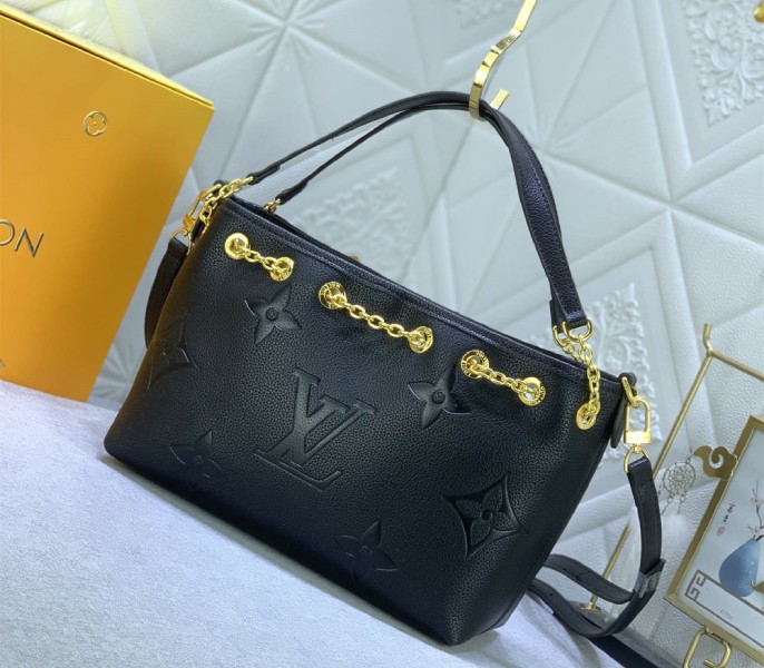 Louis Vuitton Monogram Empreinte Leather Bundle Bag In Black