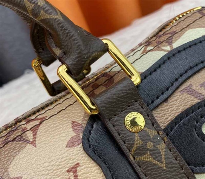 Louis Vuitton J Hope X Keepall Bandouliere 25 Brown Travel Bag In Two Eyes Patches