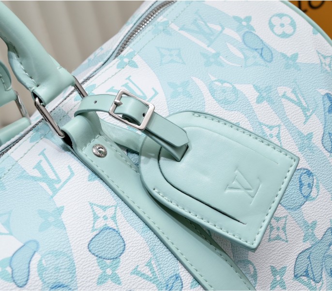 Keepall Bandouliere 50 In Crystal Blue