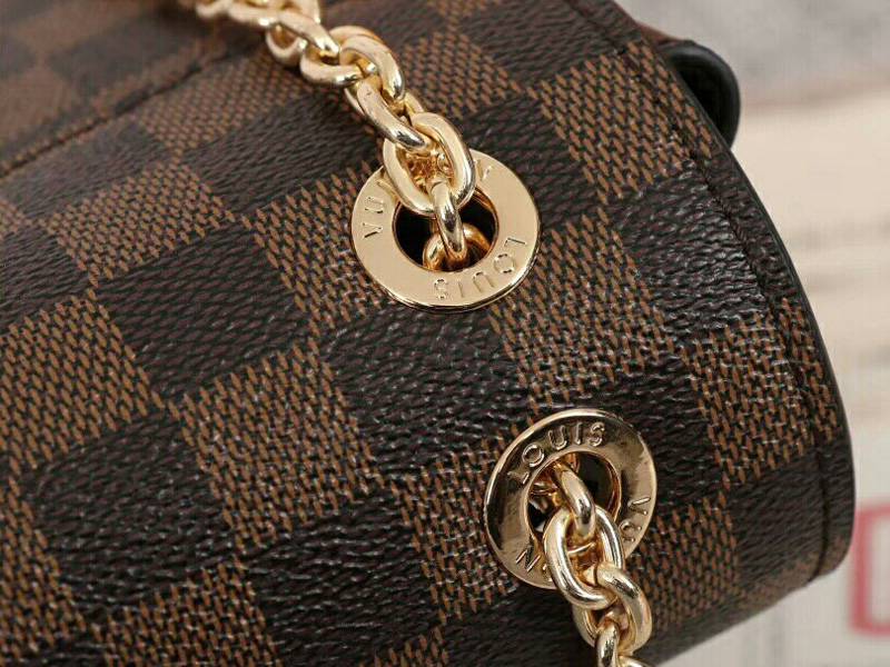 Louis Vuitton Damier Ebene Canvas Vavin PM Bag In Cream