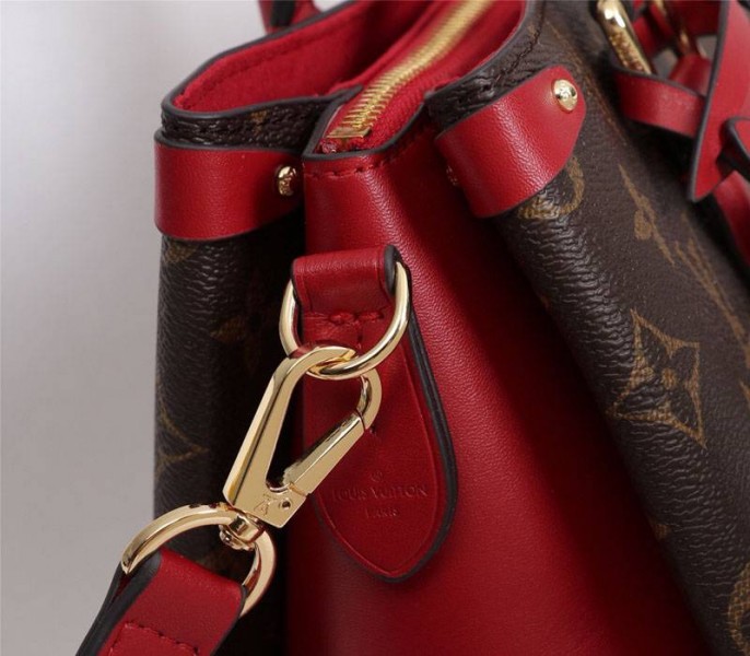 Louis Vuitton Monogram Canvas Soufflot BB Bag In Cerise Red