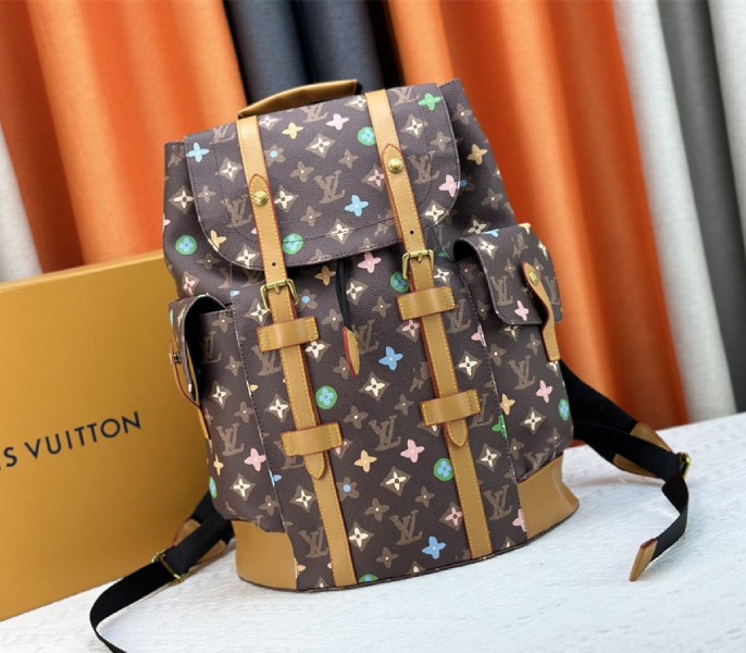 Louis Vuitton Monogram Craggy Christopher MM Backpack In Chocolate