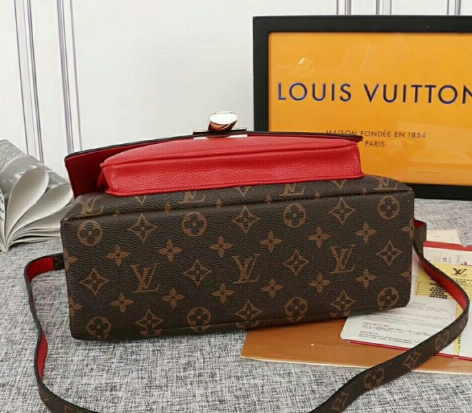 Louis Vuitton Monogram Canvas Marignan Bag In Coquelicot Red