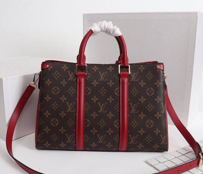 Louis Vuitton Monogram Canvas Soufflot MM Bag In Cerise Red