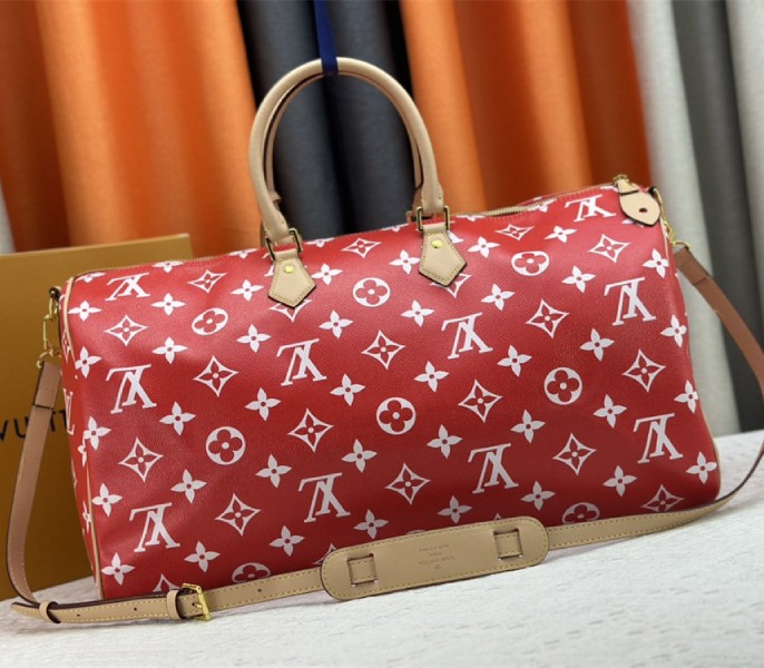 Louis Vuitton Speedy P9 Bandouliere 50 Bag In Red