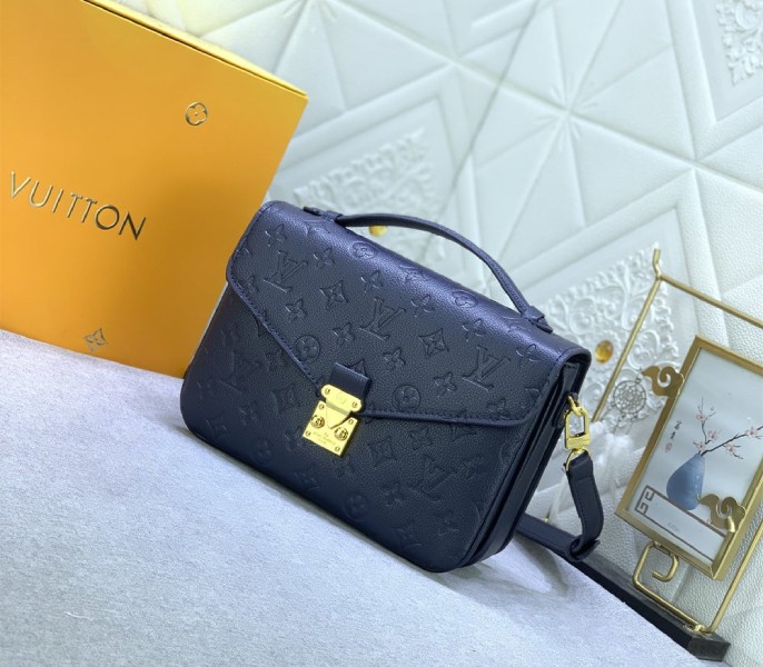 Monogram Empreinte Leather Metis In Navy Blue