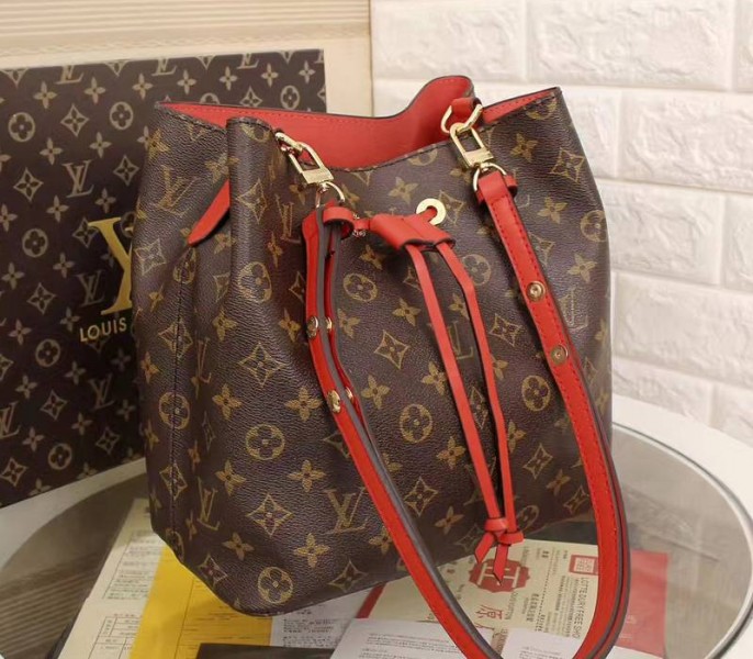 Louis Vuitton Monogram Canvas NeoNoe MM Bag In Coquelicot