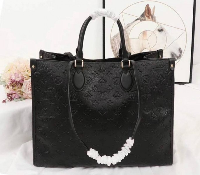 Louis Vuitton Monogram Empreinte Onthego GM Tote In Black