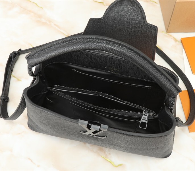 Louis Vuitton Capucines East-West MM Handbag In All Black