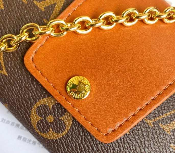 Louis Vuitton Monogram Canvas Padlock On Strap Bag In Caramel