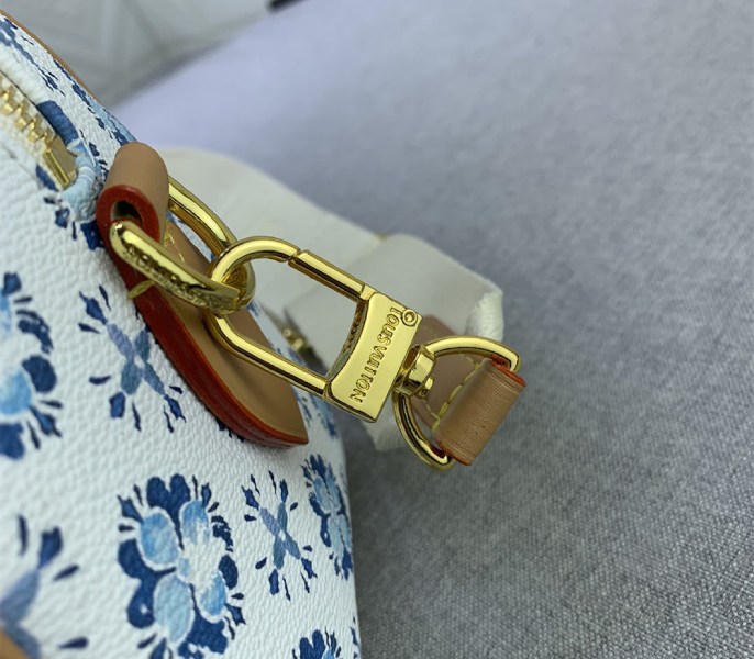 Louis Vuitton LV By The Pool Monogram Tiles Canvas Speedy Bandouliere 20 Bag In Lagoon Blue