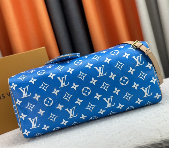 Louis Vuitton Speedy P9 Bandouliere 50 Bag In Blue