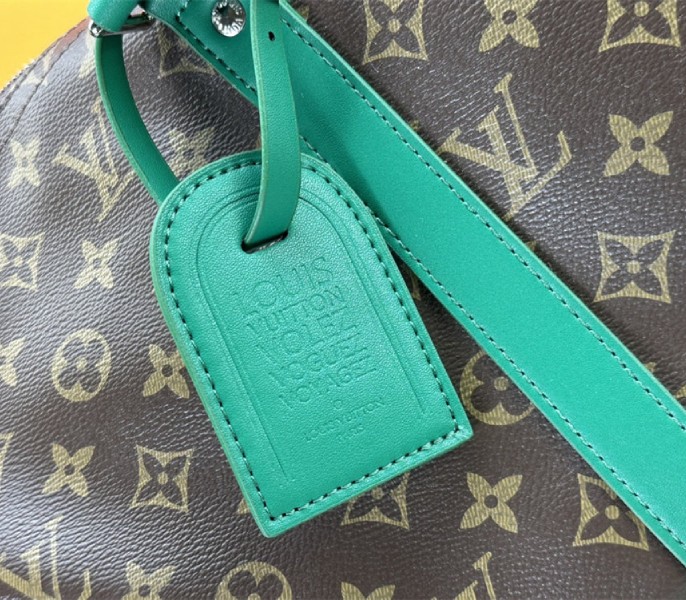 Louis Vuitton Monogram Macassar Canvas Keepall Bandouliere 50 In Borneo Green