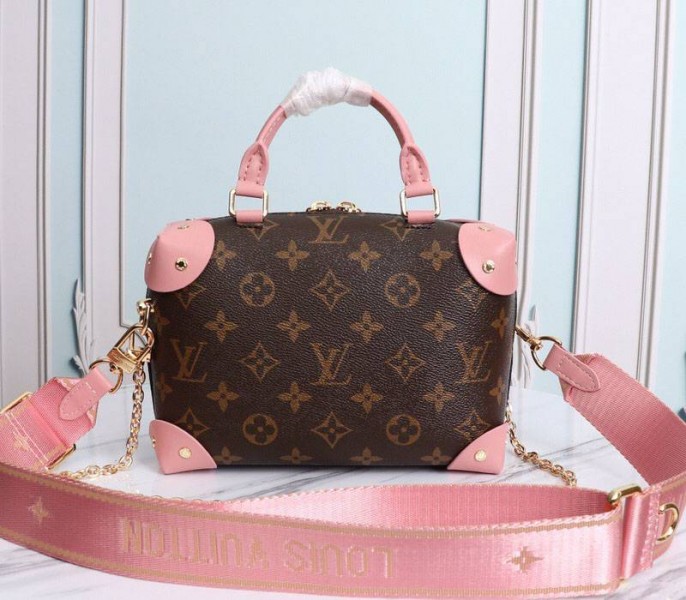 Louis Vuitton Monogram Canvas Petite Malle Souple Handbag In Peche