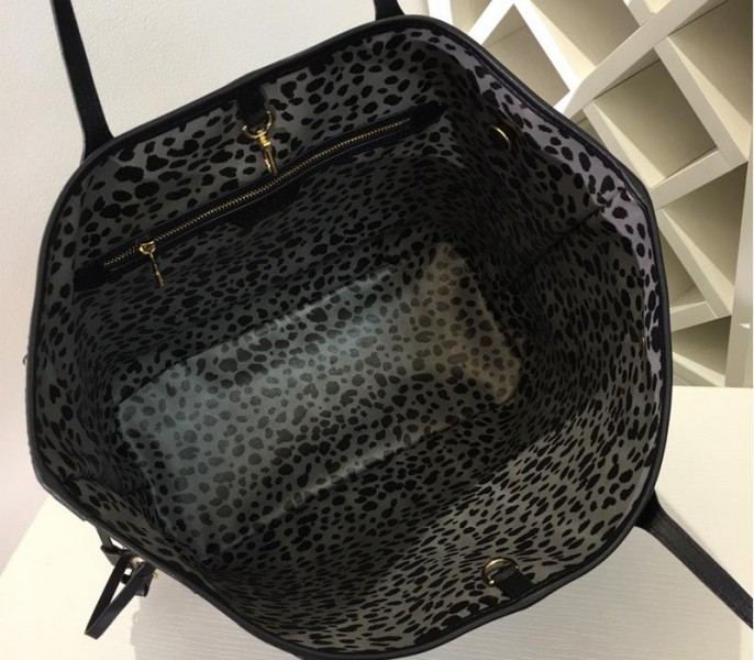 Louis Vuitton Wild At Heart Neverfull MM Bag In Black