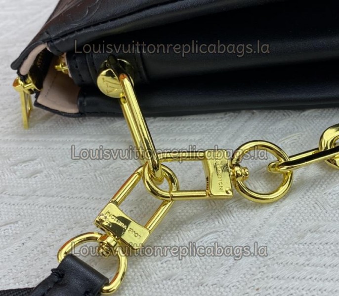 Louis Vuitton Coussin PM Bag In Black With Jacquard Strap