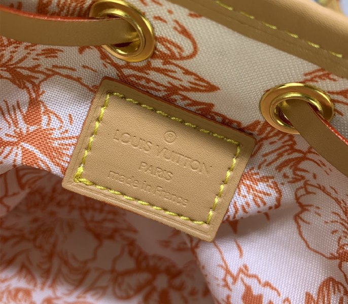Louis Vuitton LV By The Pool Monogram Tiles Canvas Nano Noe Bag In Coral
