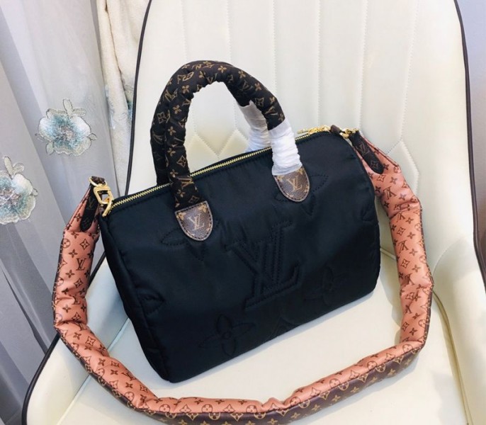 Louis Vuitton Econyl Regenerated Nylon Speedy Bandouliere 30 Handbag In Black